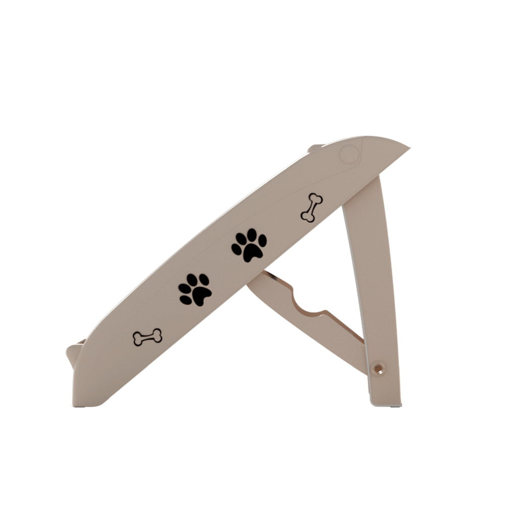 Pet Portable Foldable Dog Ramp Steps for Bed, Sofa, and Car – Beige Pet Stairs/Ladder