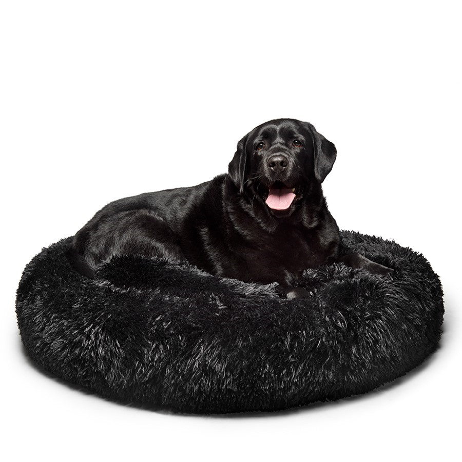Fur King "Aussie" Calming Dog Bed - XL - Black - 115 cm